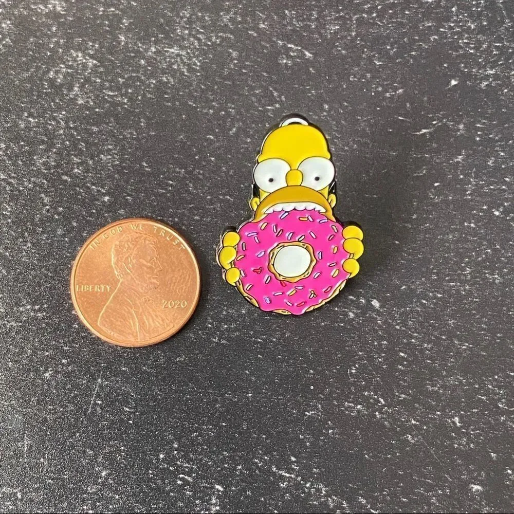 Homer Pink Doughnut Enamel Pin/ Brooch